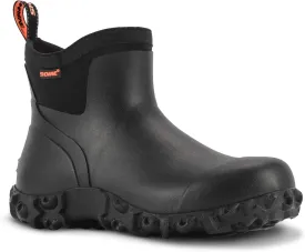 Showave Men's Ankle Rain Boots Waterproof Rubber Garden Boots Durable Slip on Rain Shoes for Outdoor Mud Yard Chore