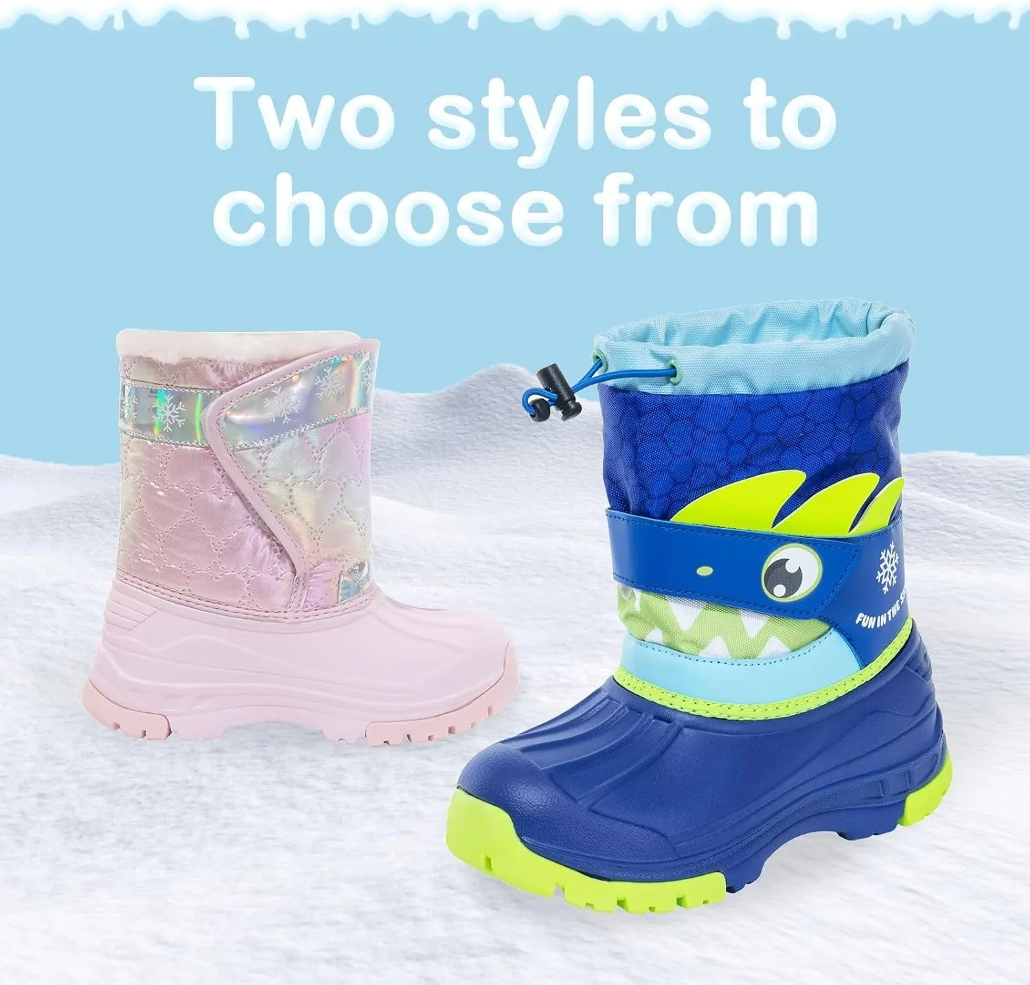 Toddler Warm Boots Girls Winter Snow Boots Child Rain Boot Waterproof Shoes Outdoor