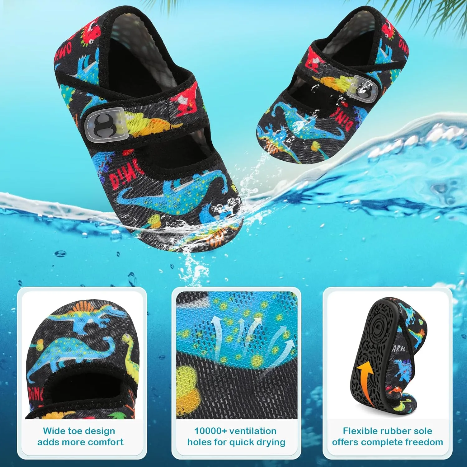 Toddler Water Shoes Baby Boy Girl Beach Swim Shoes Quick Dry Barefoot Socks Shoes Summer Slide Sandals