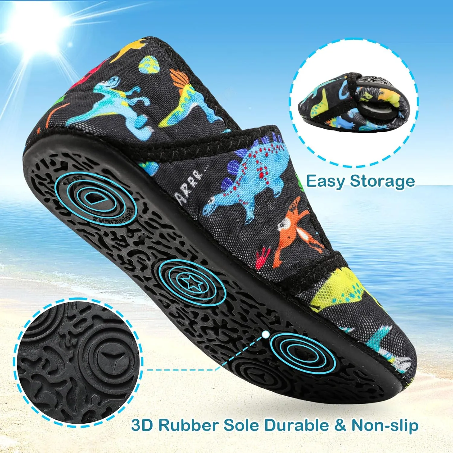 Toddler Water Shoes Baby Boy Girl Beach Swim Shoes Quick Dry Barefoot Socks Shoes Summer Slide Sandals