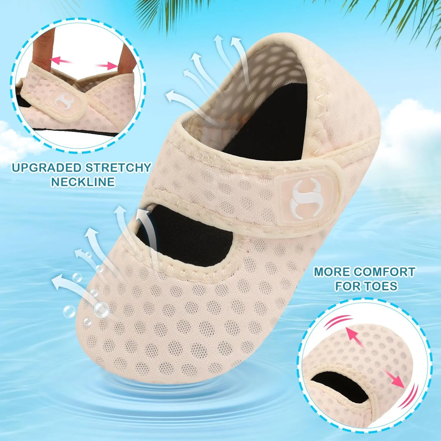 Toddler Water Shoes Baby Boy Girl Beach Swim Shoes Quick Dry Barefoot Socks Shoes Summer Slide Sandals