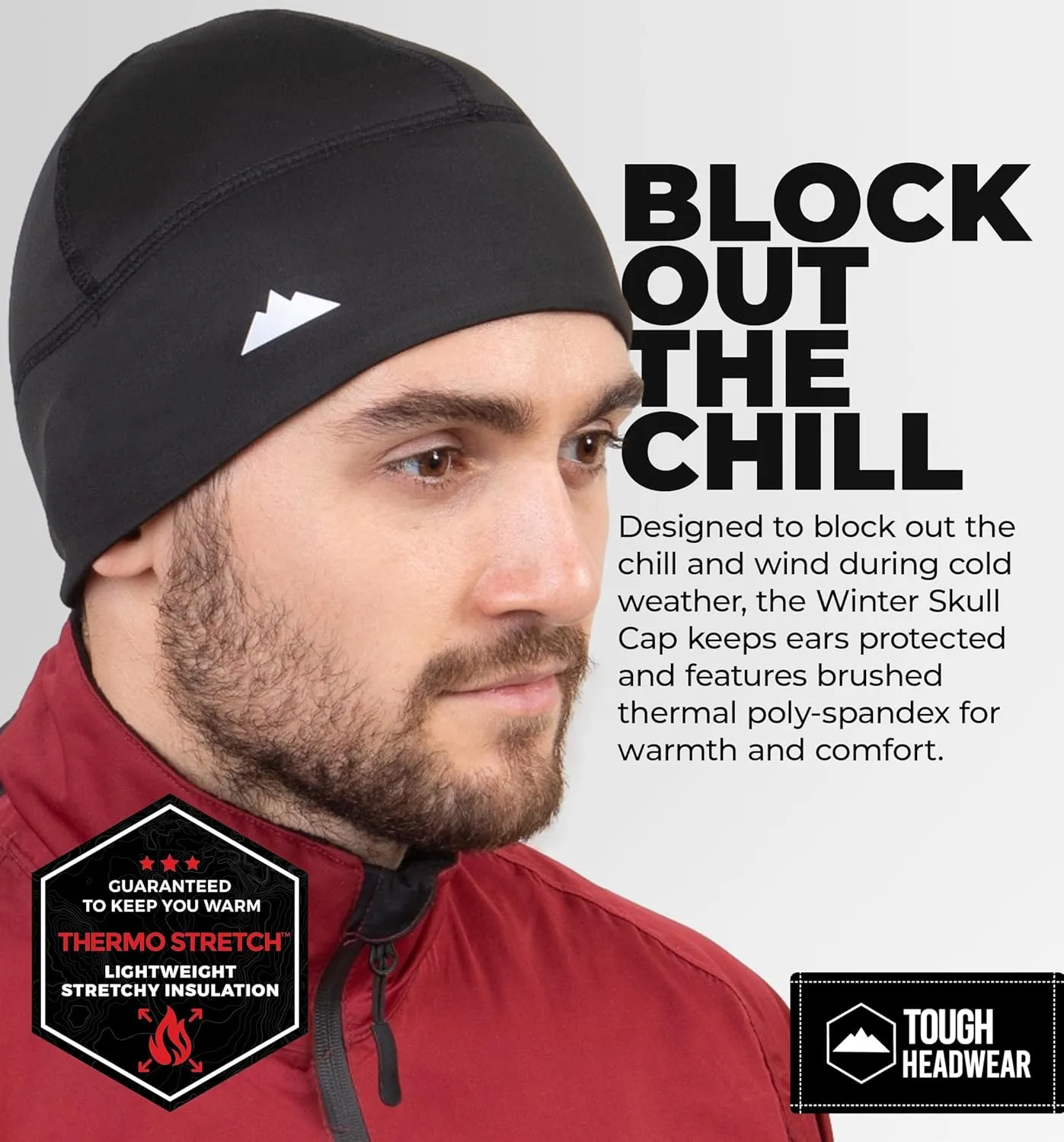 Tough Headwear Skull Cap for Men-Motorcycle Head Cap,Sweat Caps for Men, Skull Cap Helmet Liner,Running Beanie Parent
