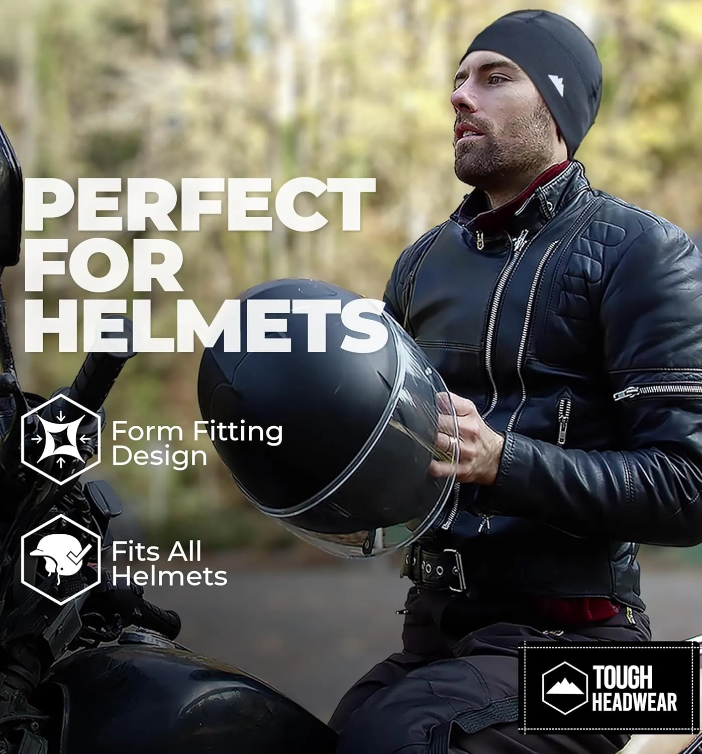 Tough Headwear Skull Cap for Men-Motorcycle Head Cap,Sweat Caps for Men, Skull Cap Helmet Liner,Running Beanie Parent