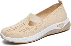 Women's Casual Sneakers  Lightweight & Breathable Mesh Slip-On Walking Shoes, Easy to Wear, Anti-Slip Sole, Perfect for Work, Travel & Everyday Comfort