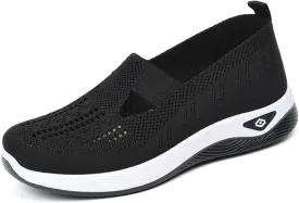 Women's Casual Sneakers  Lightweight & Breathable Mesh Slip-On Walking Shoes, Easy to Wear, Anti-Slip Sole, Perfect for Work, Travel & Everyday Comfort