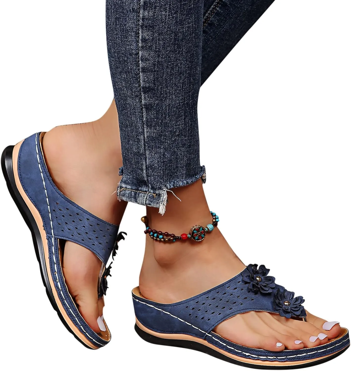 Womens Recovery Walking Sandals Orthopedic with Arch Support Comfortable Summer Beach Casual Outdoor Slides Adjustable Straps Plantar Fasciitis Relief Footwear