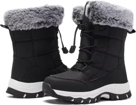 Women's Warm Winter Boots Waterproof Comfortable Snow boots for Cold Weather Mid Calf Insulated shoes