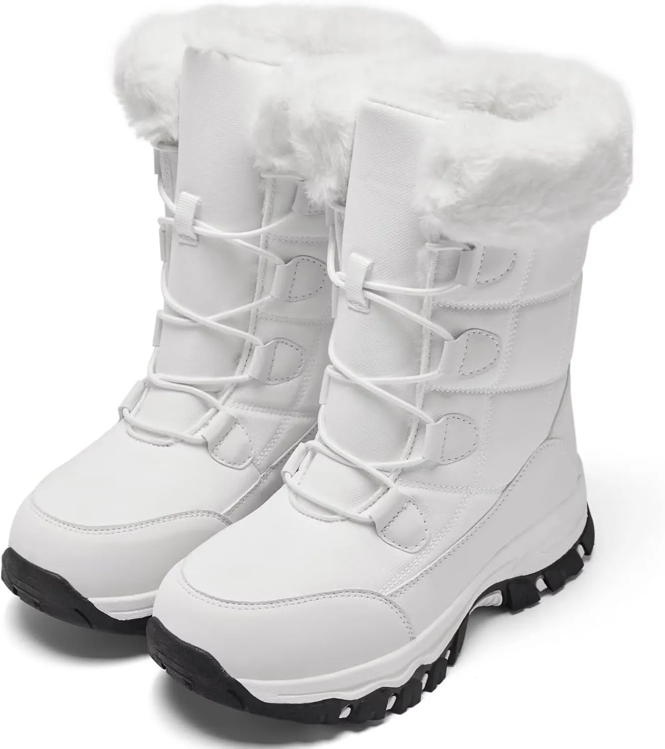 Women's Warm Winter Boots Waterproof Comfortable Snow boots for Cold Weather Mid Calf Insulated shoes
