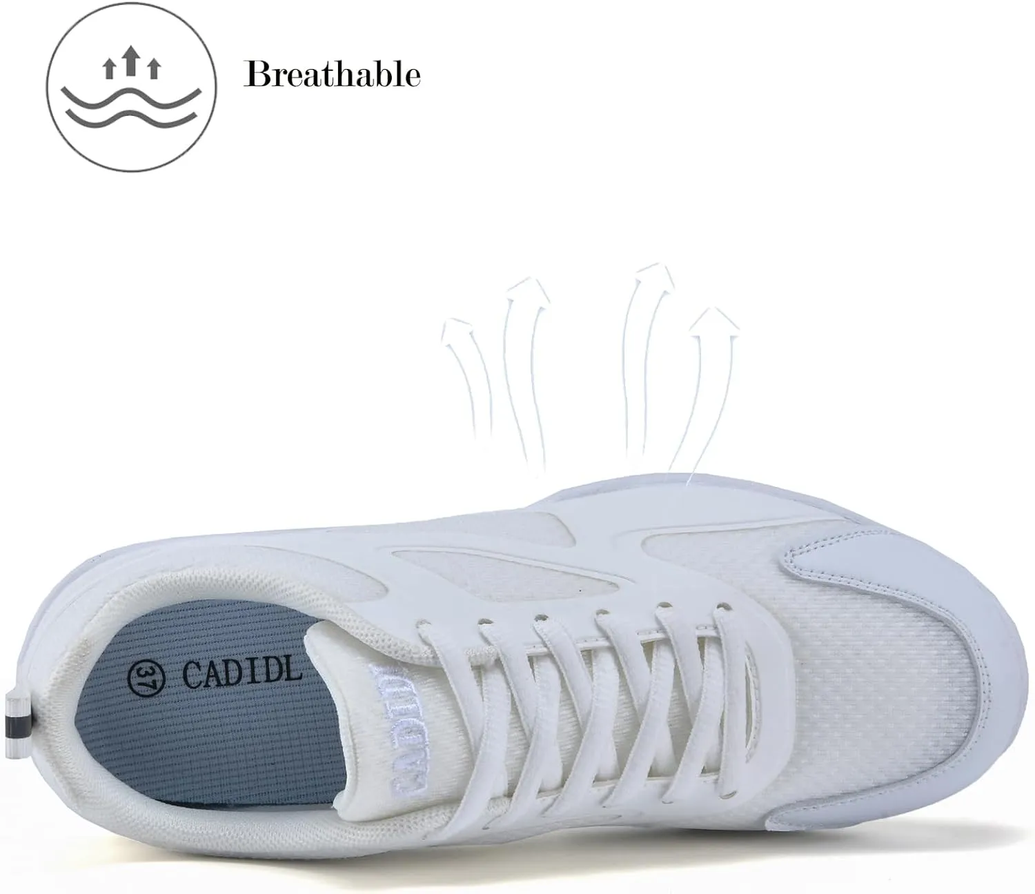 WUIWUIYU Youth Girls Cheer Shoes White Cheerleading Dance Shoes Athletic Training Tennis Walking Competition Sneakers